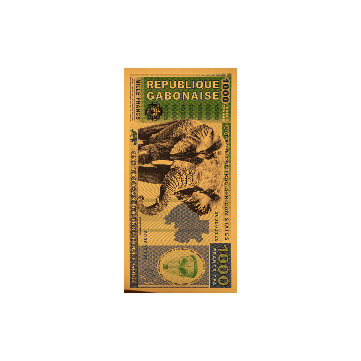 Gabon - 1,000 Franc Aurum